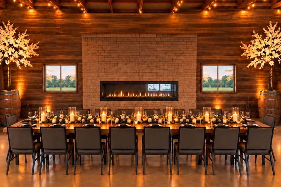 The Estate Fireside Table at The Pondmere Estate